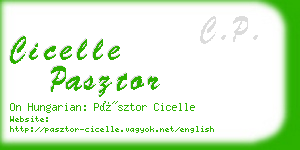 cicelle pasztor business card